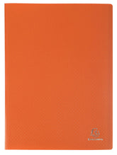 Exacompta - Ref 88324E - Semi-Rigid PP Display Book - Suitable for A4 Documents, Wipeable Cover, 500 Micron Polypropylene, 30 Pockets, 60 Viewing Pages - Orange Cover